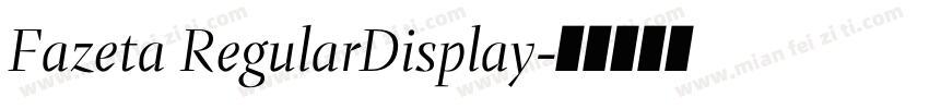 Fazeta RegularDisplay字体转换
